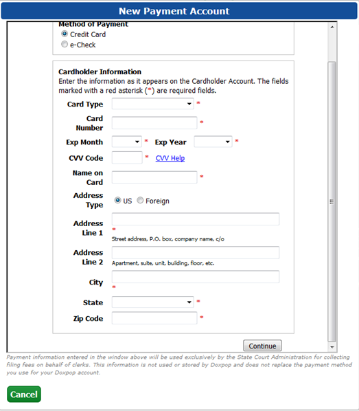 Pro Se Filer Registration